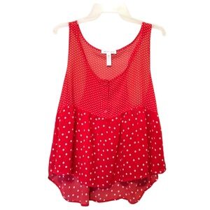 Red & White Polka Dot Blouse ❤️